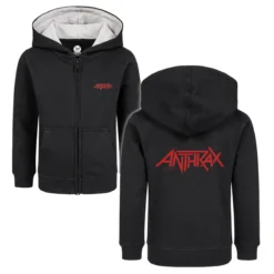 Anthrax (Logo) - Kinder Kapuzenjacke 16 Anthrax (Logo) - Kinder Kapuzenjacke -Metal Kids Elegant Boutique anthrax logo kinder kapuzenjacke