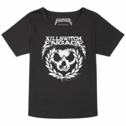 Killswitch Engage (Skull Leaves) - Girly Shirt -Metal Kids Elegant Boutique killswitch engage skull leaves girly shirt2