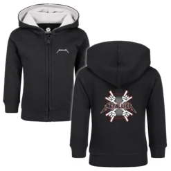 Metallica (Crosshorns) - Baby Kapuzenjacke -Metal Kids Elegant Boutique metallica crosshorns baby kapuzenjacke