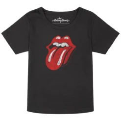 Rolling Stones (Tongue) - Girly Shirt -Metal Kids Elegant Boutique rolling stones tongue girly shirt2